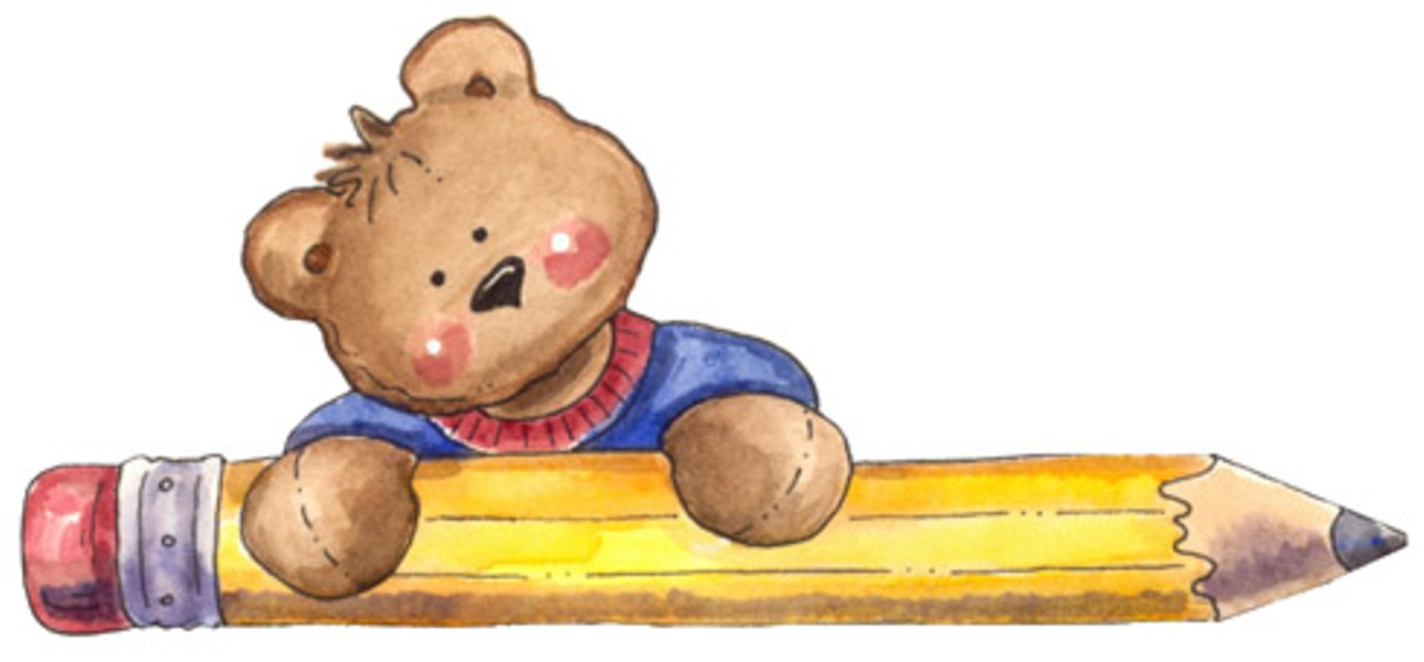 Bear With Pencil Clip Art Bear With Pencil Clip Art